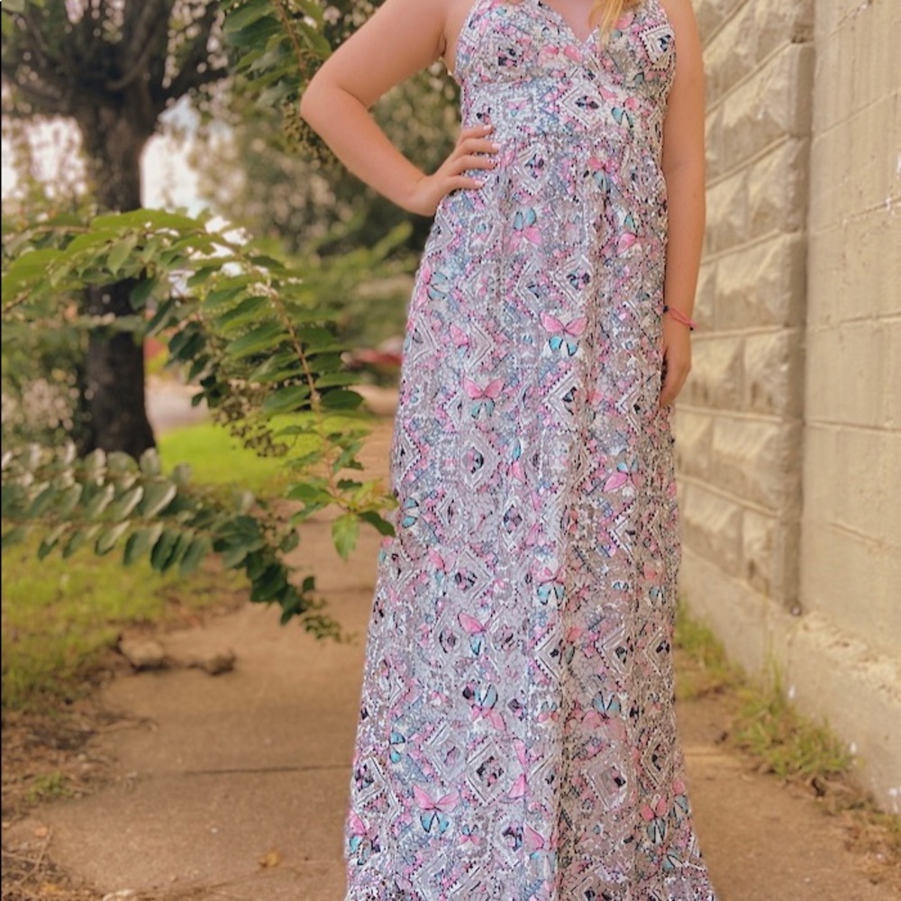 Beautiful Floor Length Butterfly Dress